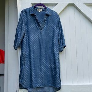 Cloth & Stone lightweight denim/tencel dress Womens medium